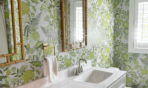 Past project: powder room vanity wall